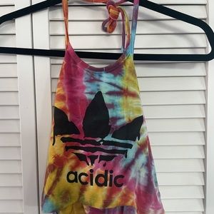 Tie dye crop halter top